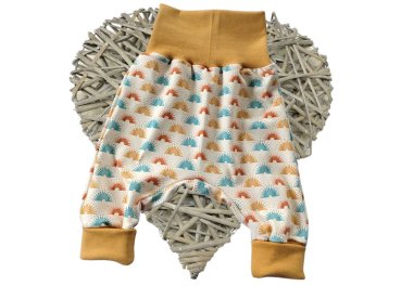 Babyhose Pumphose Handmade Design Sonnenkind Bündchen cognac